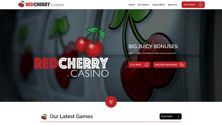 Pagina iniziale desktop del Red Cherry Casino