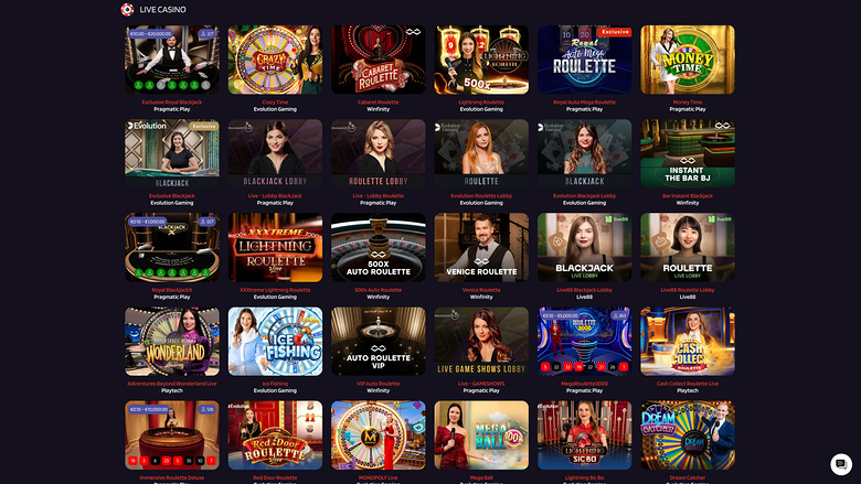 Casino Red Dice sur ordinateur avec croupier en direct