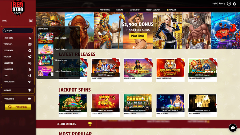 Red Stag Casino Desktop Jackpot