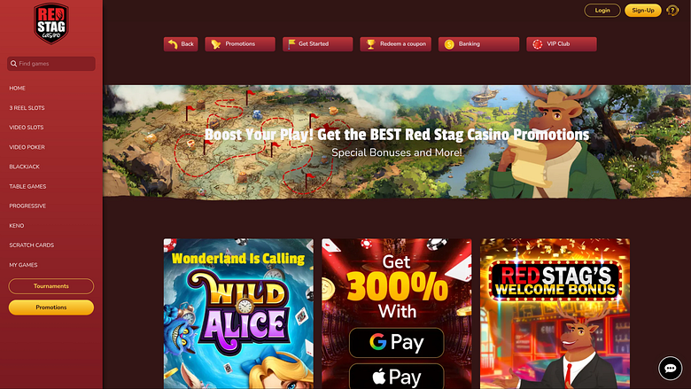 Promociones de escritorio del Casino Red Stag