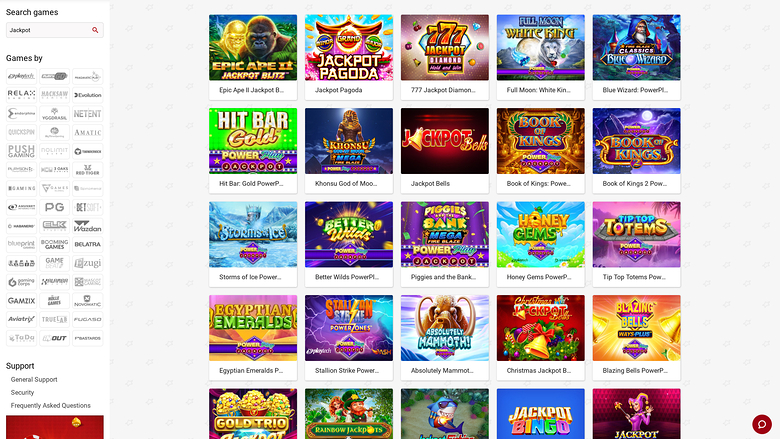 Jackpot de bureau du casino Red Star