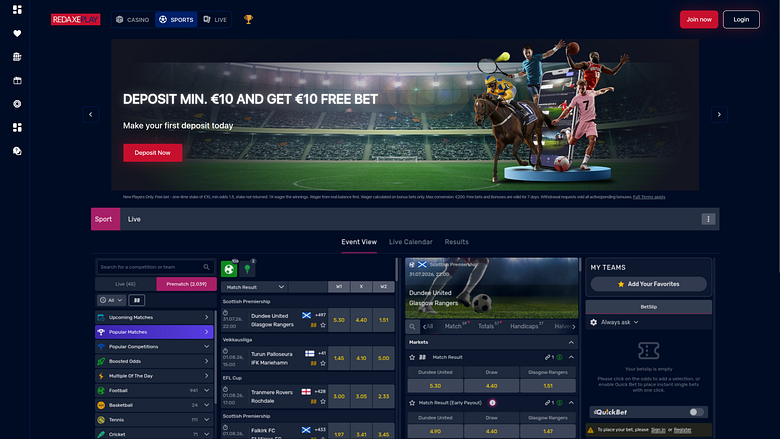 RedAxePlay Casino Desktop Sport