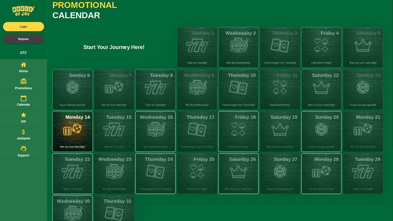 Calendrier de bureau de Reels of Joy