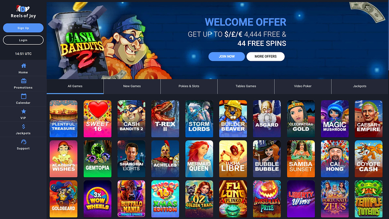 Reels of Joy.io Casino Desktop Games
