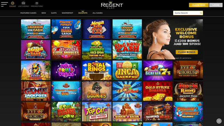 Jackpot desktop Regent Play