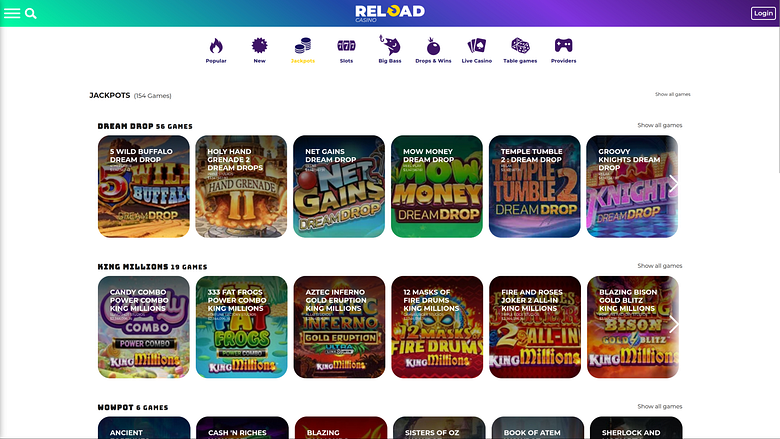 Recarregue o Jackpot do Casino para Desktop