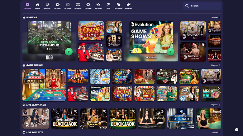 Casino en Direct de ReSpin Casino pour Ordinateur