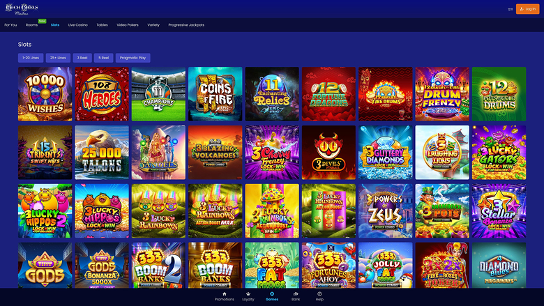 Jeux de casino Rich Reels sur ordinateur