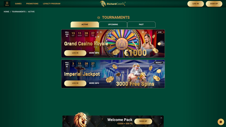 Richard Casino Desktop Tournaments