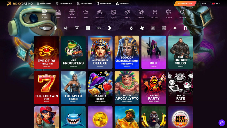 Ricky Casino Desktop-Spiele