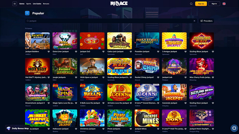 Rioace Casino Desktop Jackpot