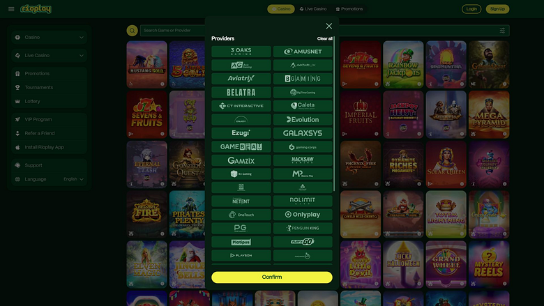 Développeurs de jeux de casino pour ordinateur Rioplay