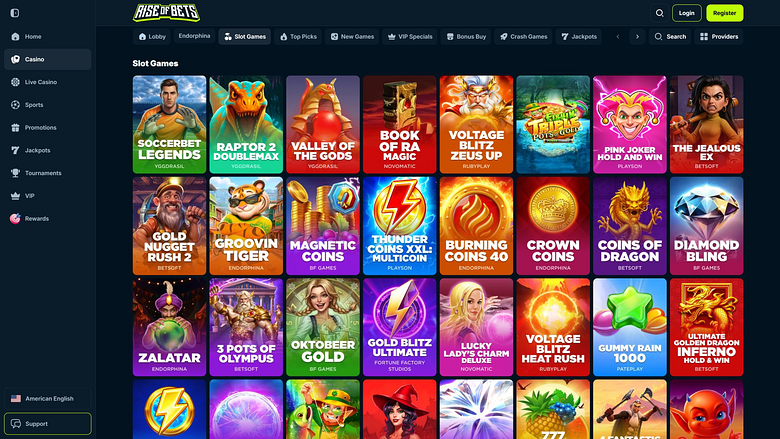 Rise of Bets Casino-Desktop-Spiele