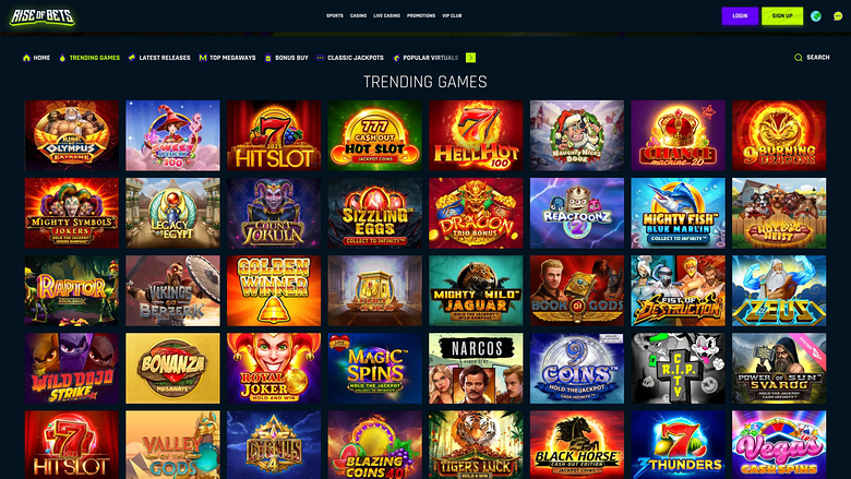 Rise of Bets Casino Desktop Games