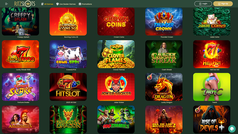 Ritz Slots Casino Desktop Games