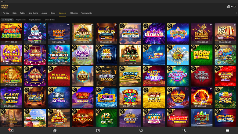 Jackpot de bureau du casino Riverbelle