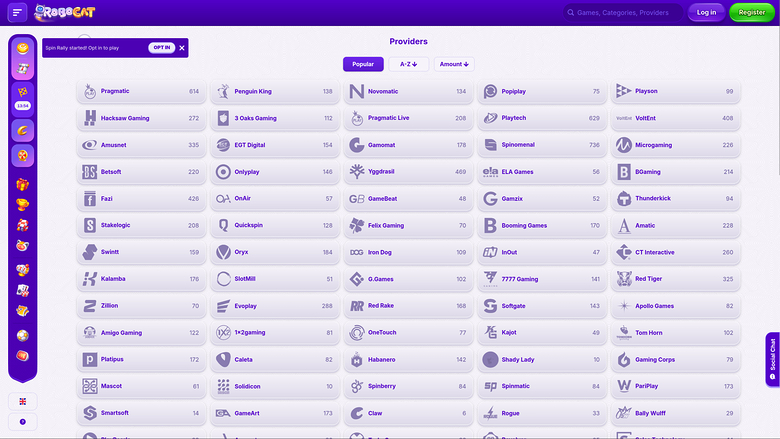 Développeurs du jeu de casino Robocat pour ordinateur