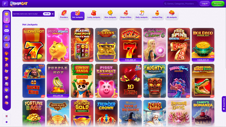 Jackpot de bureau du casino Robocat