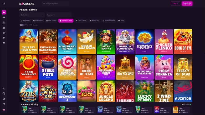 Rockstar Casino Desktop Games