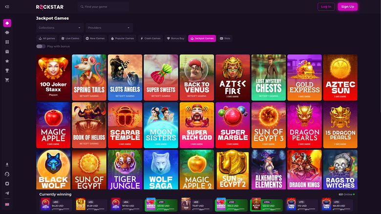 Rockstar Casino Desktop Jackpot