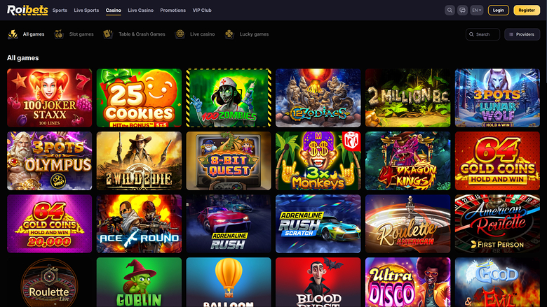 Roibets Casino Desktop Games