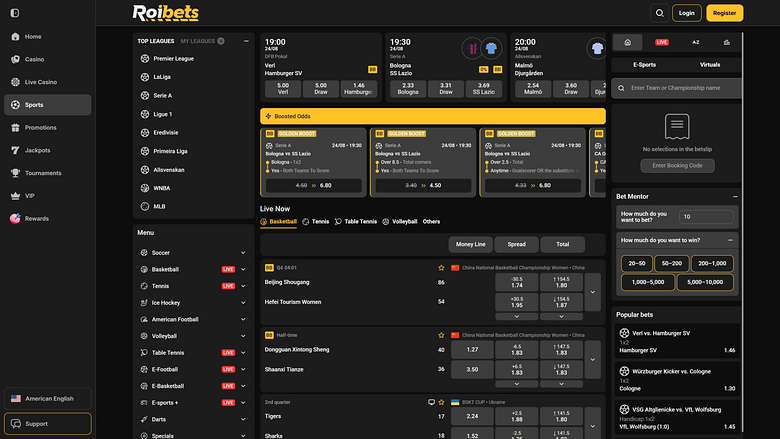 Roibets Casino Paris sportifs sur ordinateur