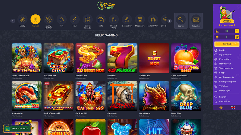 Игры для ПК в казино RollingSlots