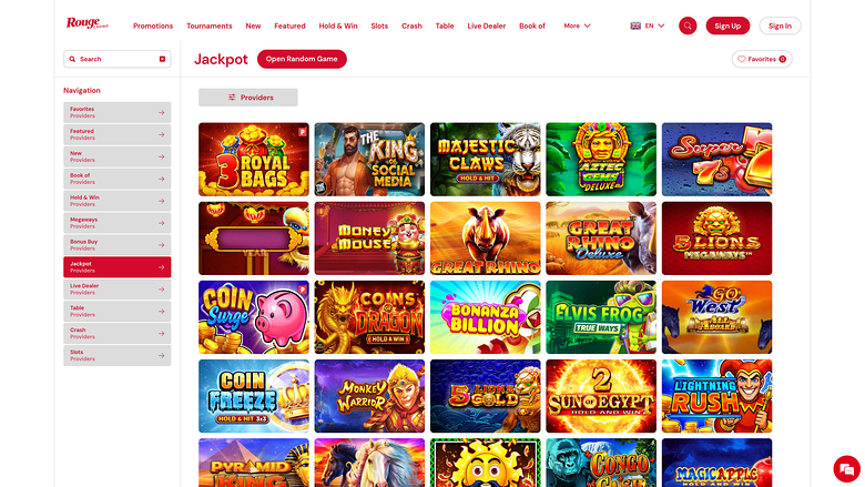 Jackpot de bureau du casino Rouge