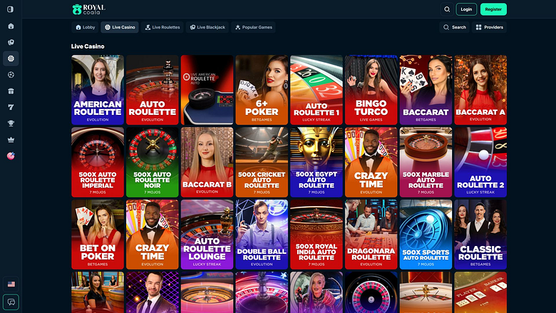Casino Royal Coala con crupier en vivo de escritorio