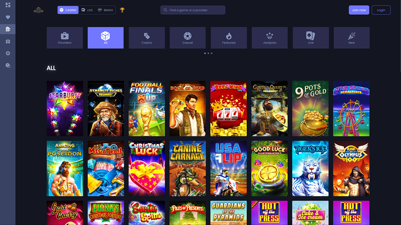 Giochi desktop del Royal House Casino