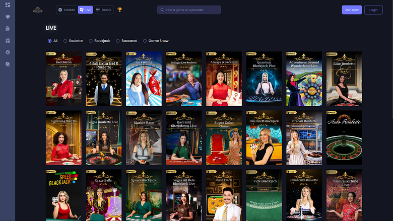 Royal House Casino Desktop Live Dealer