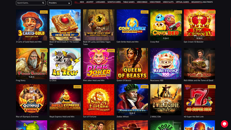 Jeux de casino Royal Stars sur ordinateur
