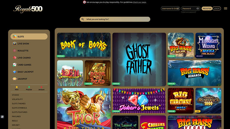 Royale500 Casino Desktop Games