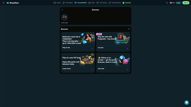 Promozioni del casinò RoyalSea