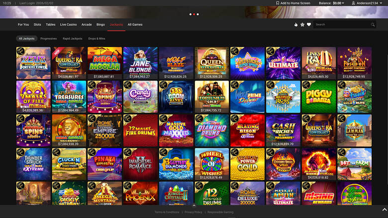 Jackpot de bureau du casino Ruby Fortune