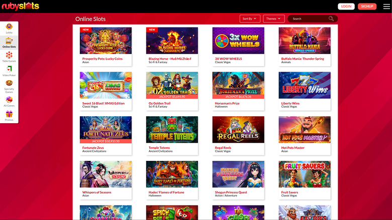 Ruby Slots Casino Desktop Games