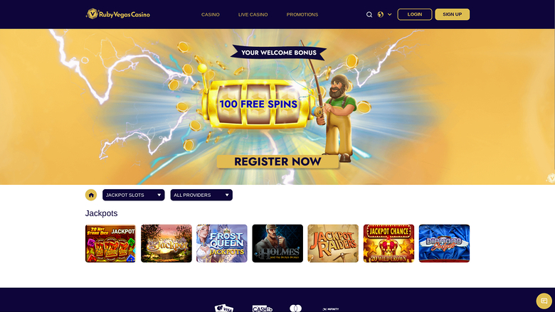 Jackpot desktop del casinò Ruby Vegas