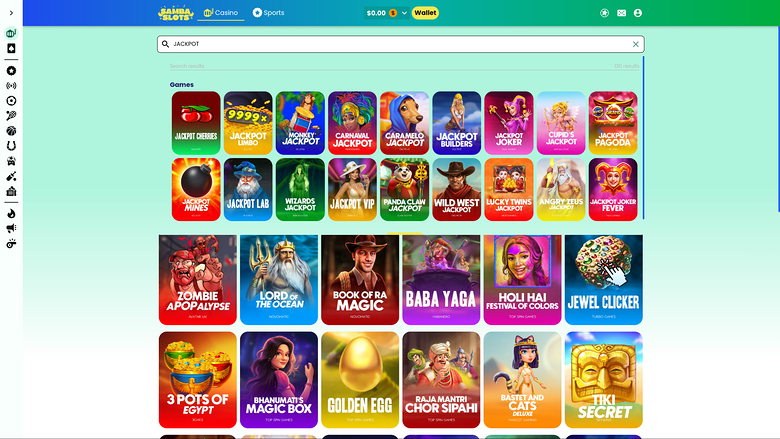Samba Slots Casino Desktop Jackpot