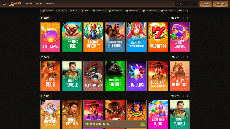 Jeux de casino Sankra