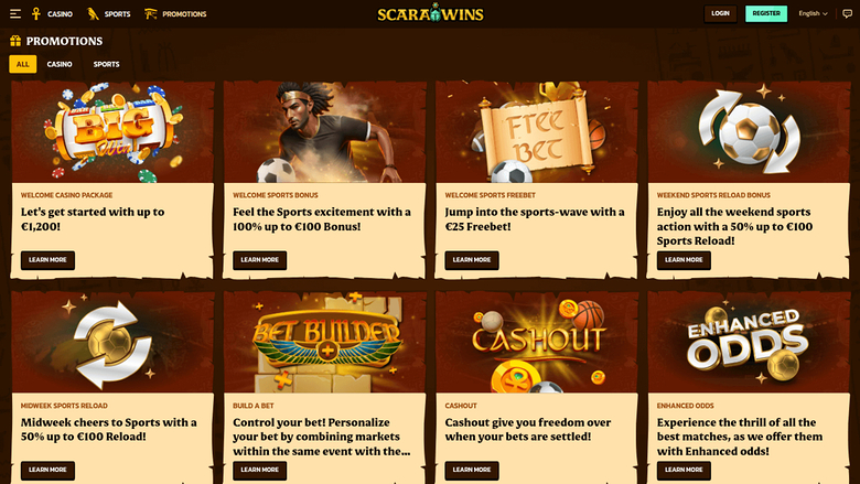 ScaraWins Promotions Desktop