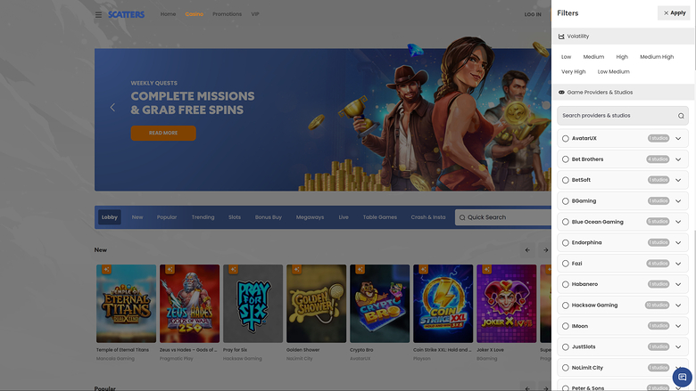 Développeurs de jeux de bureau de Scatters