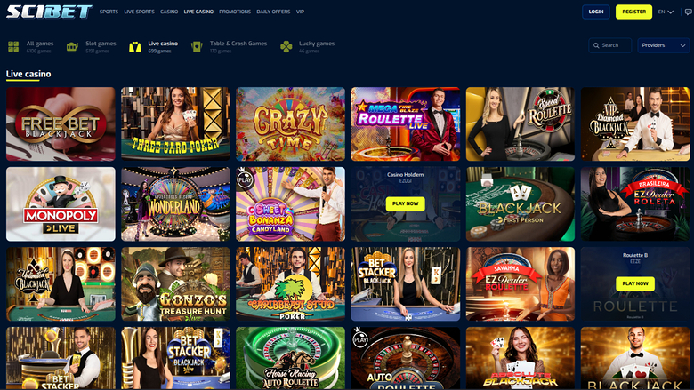 Scibet Casino Live Dealer Desktop