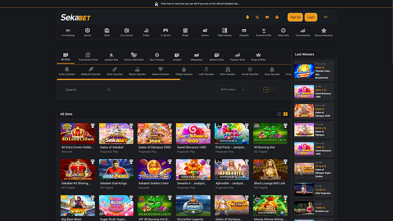 Sekabet Casino Desktop-Spiele