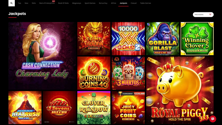 SELECT.bet Casino Desktop Jackpot
