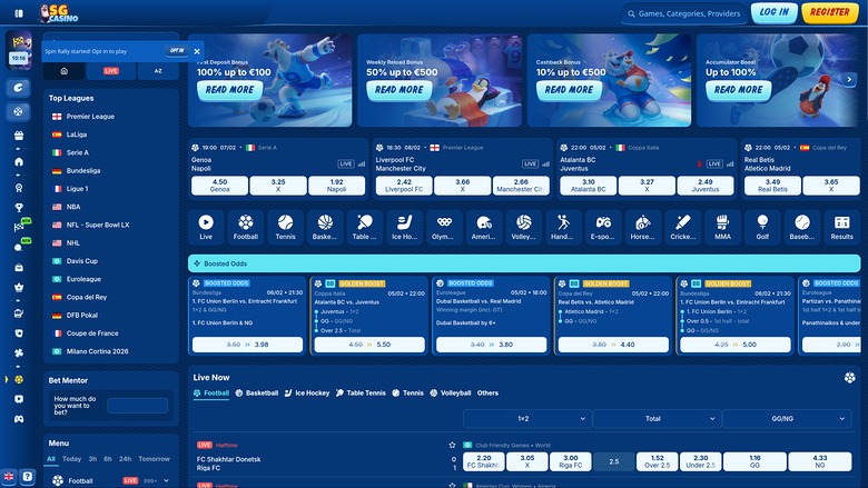 Paris sportifs sur ordinateur au casino SG