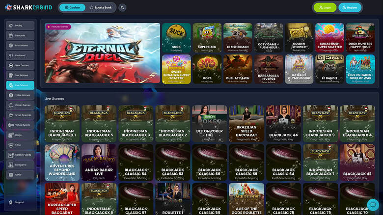 Shark Casino Live Dealer