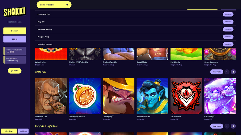 Sviluppatori di giochi desktop Shock Casino