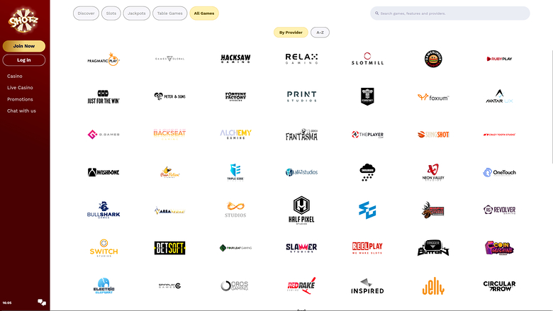 Développeurs du jeu de casino Shotz pour ordinateur