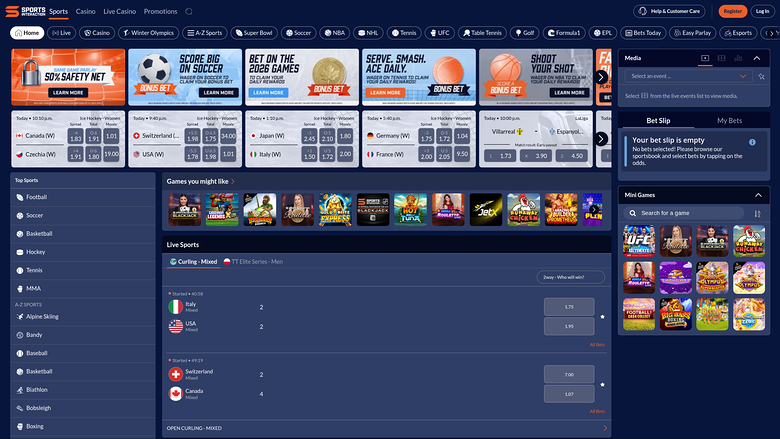 Paris sportifs sur ordinateur au casino SIA