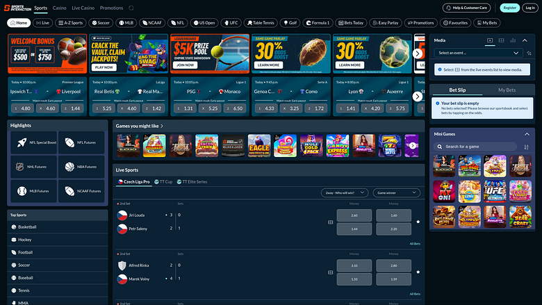 SIA Casino Desktop Sportwetten
